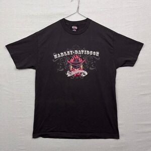 Harley Davidson Motorcycles T Shirt Black Javelina Boerne Texas Mens L 2004